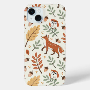 Coque iPhone 15 Mini Élégant Motif d'automne scandinave
