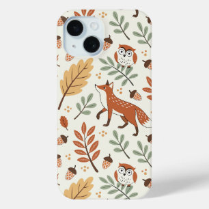 Coque Pour iPhone 15 Élégant Motif d'automne scandinave