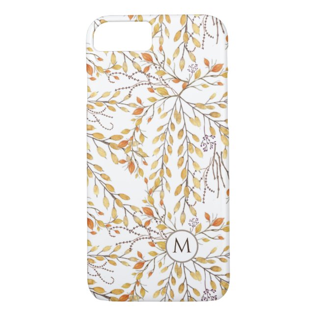 Coques Case-Mate iPhone Élégant Motif de feuillage d'automne personnalisé (Dos)