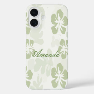 Coques iPhone 16 Élégant Motif d'Hibiscus de l'âge bouché