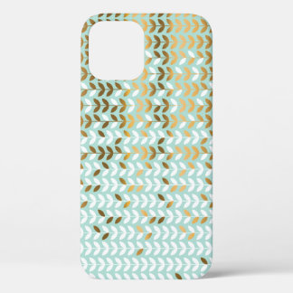 Case-Mate iPhone Case Élégant Motif Gold Green Leaf