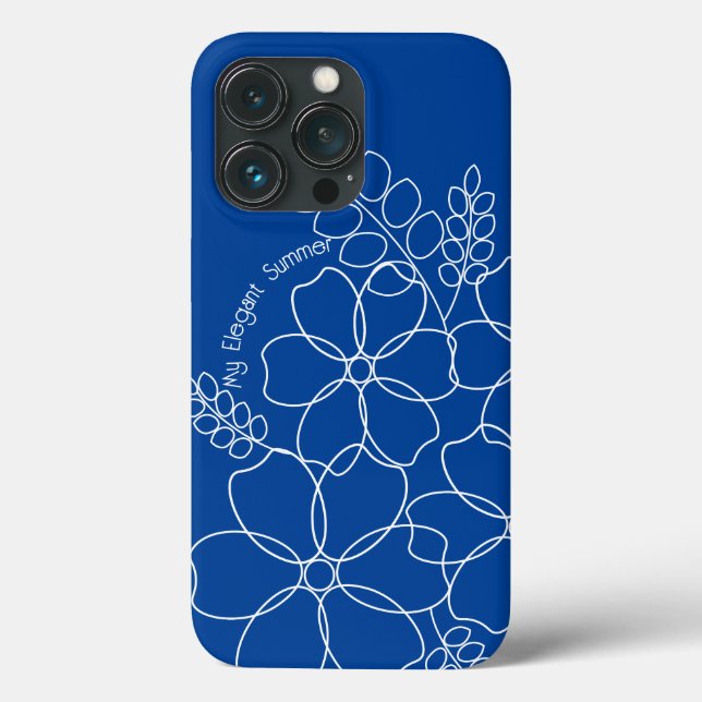 Coques Case-Mate iPhone Élégant motif simple fleurs d'été (Verso)