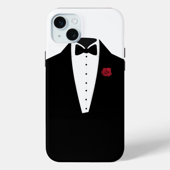 Coques Case-Mate iPhone Elégant noir blanc Tuxedo Mens (Verso)