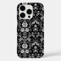 Elégant noir et blanc Damas - Vintage baroque