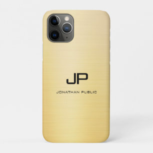 Case-Mate iPhone Case Élégant Or moderne Monogramme Nom Modèle