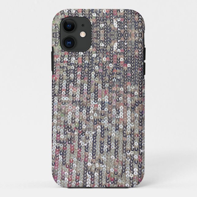 Coques Case-Mate iPhone Élégant paillettes de parties scintillant rose arg (Dos)
