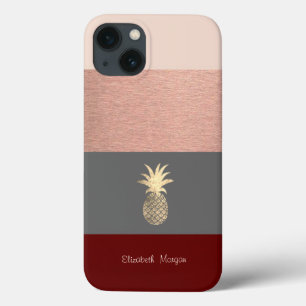 Case-Mate iPhone Case Élégant, Pamplemousse Doré Pailleté, Rayure
