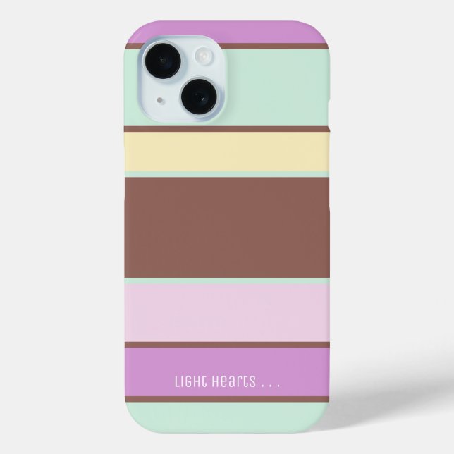 Coques Case-Mate iPhone Elégant Pastel Stripes Personnalisé (Verso)