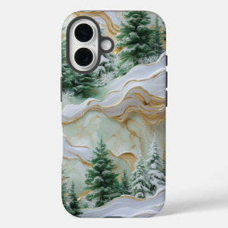 Coques iPhone 16 Elégant pays des merveilles hivernales avec des ar