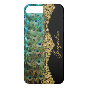 Coques Pour iPhone Elégant Peacock Feathers Vintage Baroque Rococo