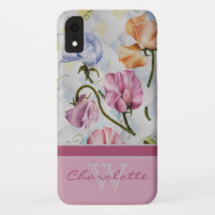 Case-Mate iPhone Case Elégant Pois doux modernes avec Fuschia Monogramme