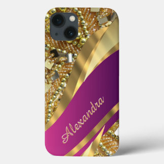 Etui iPhone Case-Mate Elégant, rose et or personnalisé