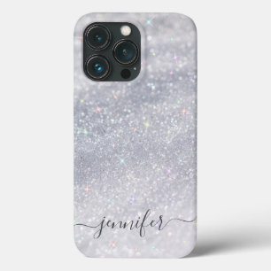 Case-Mate iPhone Case Élégant script de Parties scintillant en argent   