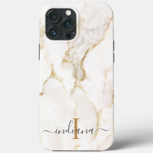Case-Mate iPhone Case Élégant Script Monogramme Marbre