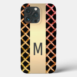 Case-Mate iPhone Case Élégant Silver Gold Steel Metallical monogrammed