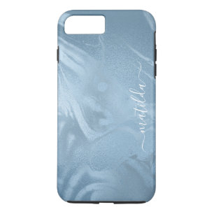 Case-Mate iPhone Case Élégant style moderne, marbre bleu bébé