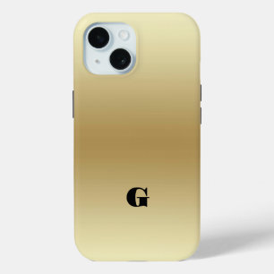 Coque Pour iPhone 15 Elégant Teal or Lumière Personnalisé