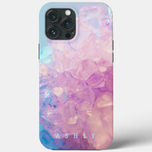 Case-Mate iPhone Case Elégant Turquoise et Pierre violette Abstrait