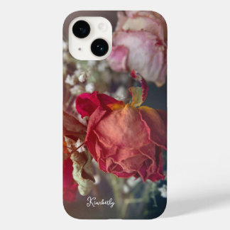Coque Pour iPhone 14 Elegant Valentine Dried Roses Custom iPhone Case