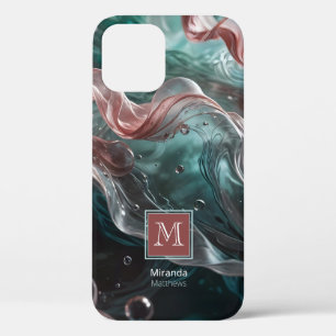 Case-Mate iPhone Case Élégant vieux Rose et Emerald de la typographie de