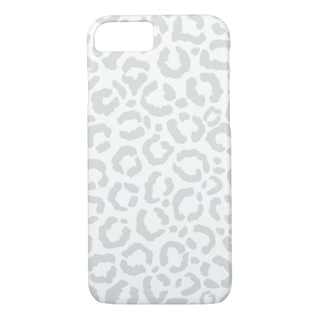 Coques Case-Mate iPhone Elegant White Gray Leopard Cheetah Animal Print (Dos)