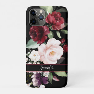 Case-Mate iPhone Case Elégante aquarelle florale avec votre nom Coque-Ma