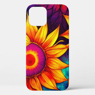 Case-Mate iPhone Case Elégante Artwork colorée de fleurs de tournesol  