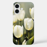 Élégante bande de tulipes blanches dans un jardin 