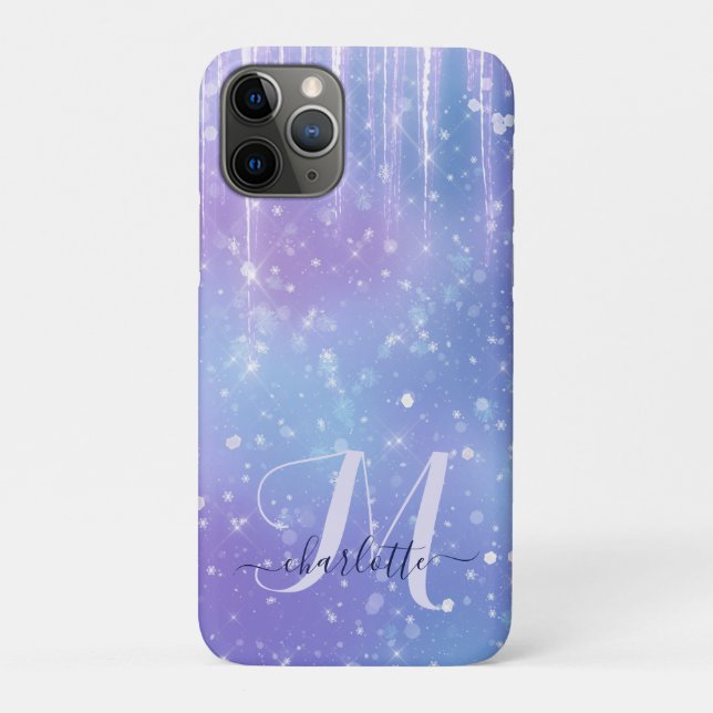Coques Case-Mate iPhone Élégante et brillante étincelle violette (Dos)