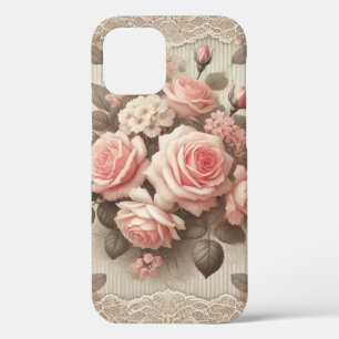 Case-Mate iPhone Case Élégante Florale rose Vintage avec dentelle