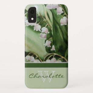 Case-Mate iPhone Case Élégante Lys moderne de la Vallée Monogramme Nom
