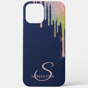 Case-Mate iPhone Case Elégante Parties scintillant arc-en-ciel, bleu mar