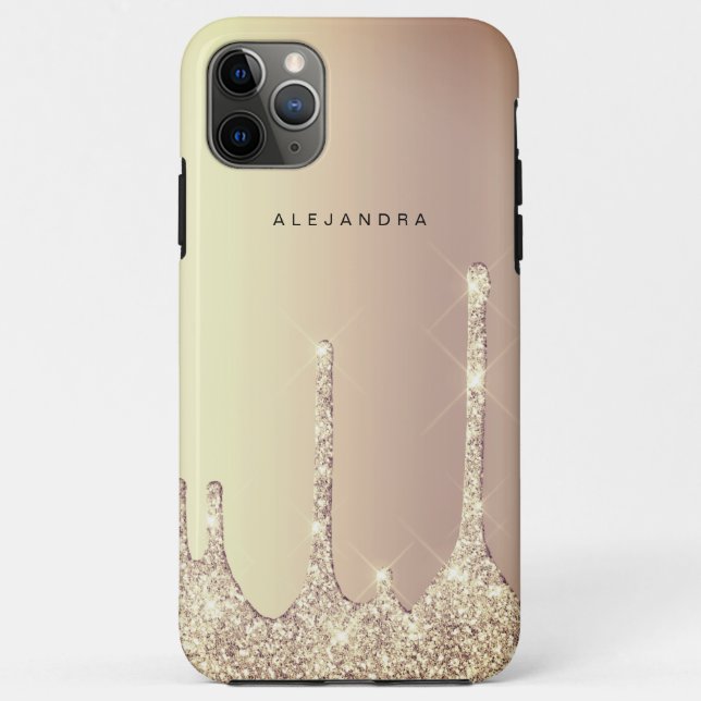 Coques Case-Mate iPhone Elégante parties scintillant dorée design (Dos)