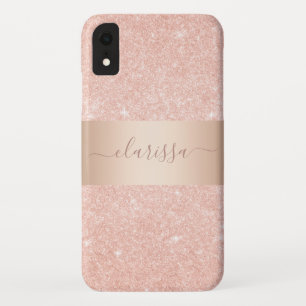 Case-Mate iPhone Case Élégante parties scintillant en or rose en cuivre 