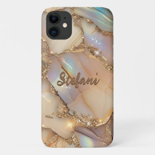 Case-Mate iPhone Case Élégante Parties scintillant holographique beige E