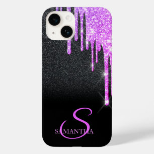 Coque Pour iPhone 14 Elégante Parties scintillant violet  Parties scint