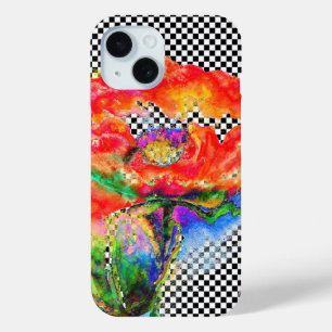 Coque Pour iPhone 15 Elégante peinture abstraite à l'aquarelle rouge