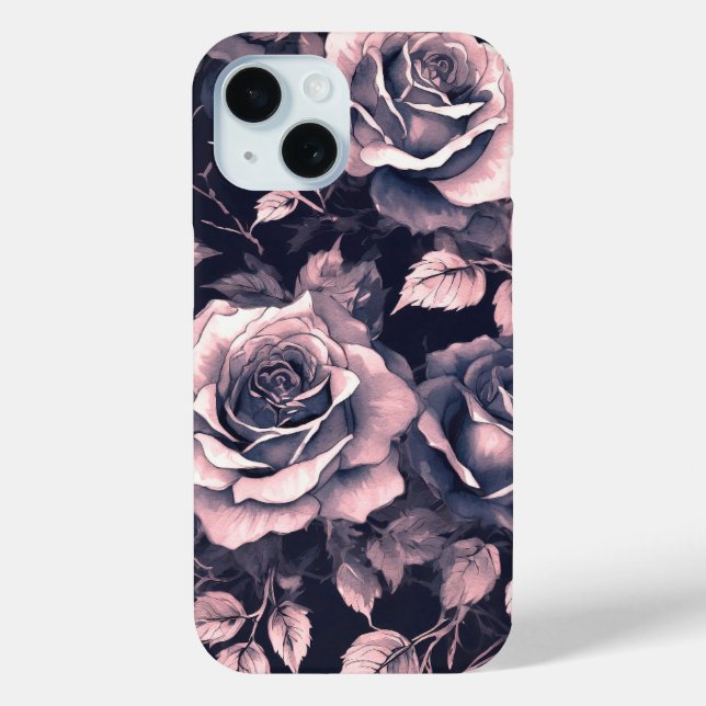 Coques Case-Mate iPhone Élégante rose pastel Roses (Verso)