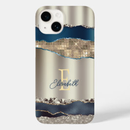 Coque Pour iPhone 14 Élégante série d'âge bleu Indigo