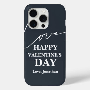 Coque iPhone 15 Pro Élégante typographie Valentines couple de jour