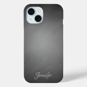 Coque Pour iPhone 15 Élégante Vignette de tableau noir avec nom