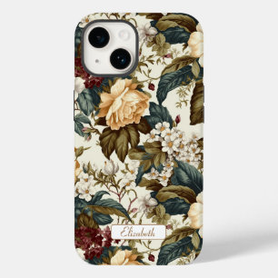 Coque Pour iPhone 14 Élégantes pivoines et hydrangées Vintages