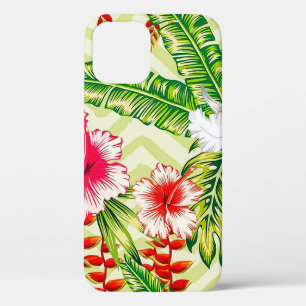 Case-Mate iPhone Case Élégants Feuilles tropicaux et fleurs d'Hibiscus  