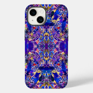 Coque Pour iPhone 14 Éléments abstraits bleus mignons