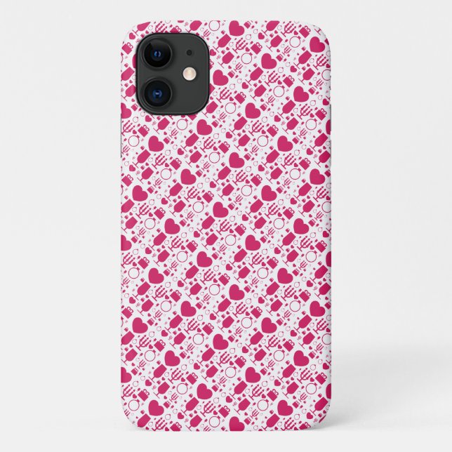 Coques Case-Mate iPhone éléments de motifs de la Saint-Valentin (Dos)