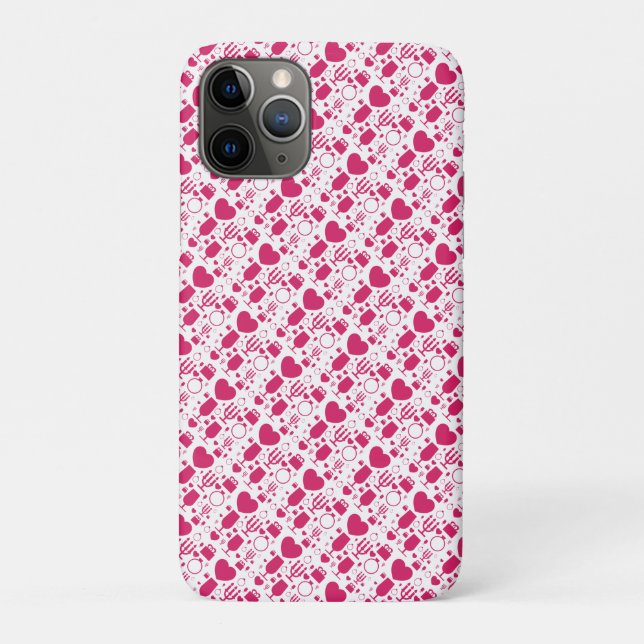 Coques Case-Mate iPhone éléments de motifs de la Saint-Valentin (Dos)