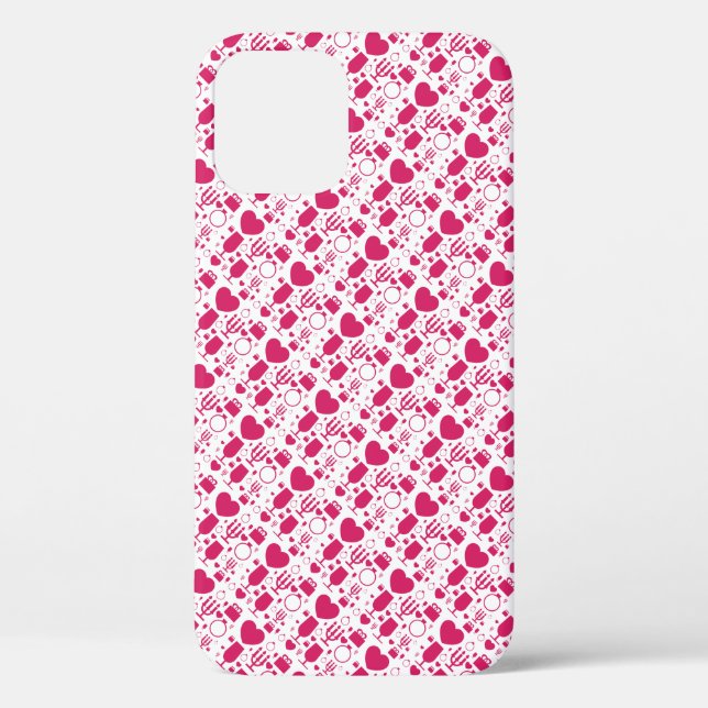 Coques Case-Mate iPhone éléments de motifs de la Saint-Valentin (Verso)