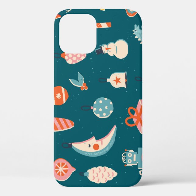 Coques Case-Mate iPhone Éléments de Noël Jeu de vacances d'hiver (Verso)