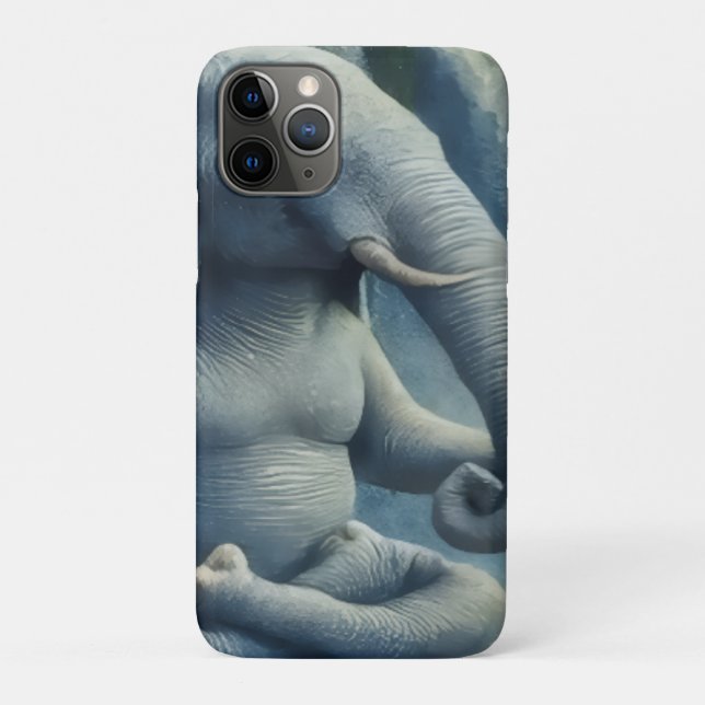 Coques Case-Mate iPhone Éléphant Bleu (Dos)