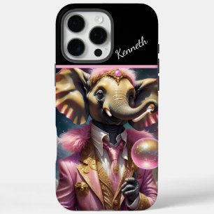 Coques iPhone 16 Pro Max Eléphant Cosmique En Rose